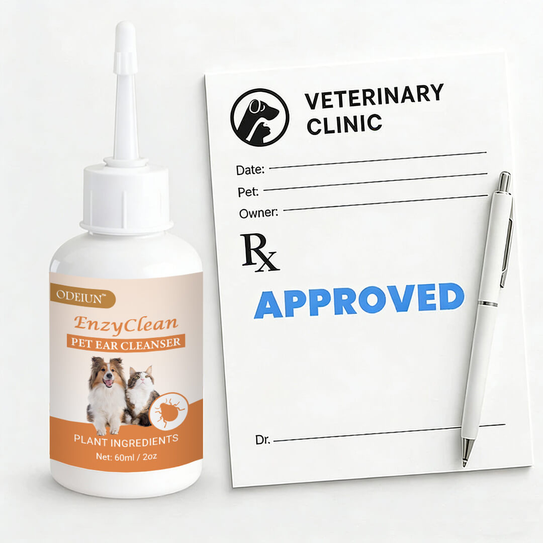 ODEIUN™ EnzyClean Pet Ear Cleaner 🐶🐱 Enzymatic Ear Care for Fast Itch and Odor Relief