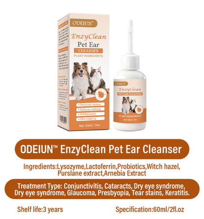 ODEIUN™ EnzyClean Pet Ear Cleaner 🐶🐱 Enzymatic Ear Care for Fast Itch and Odor Relief