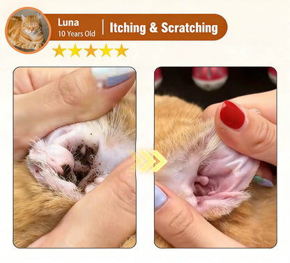 ODEIUN™ EnzyClean Pet Ear Cleaner 🐶🐱 Enzymatic Ear Care for Fast Itch and Odor Relief