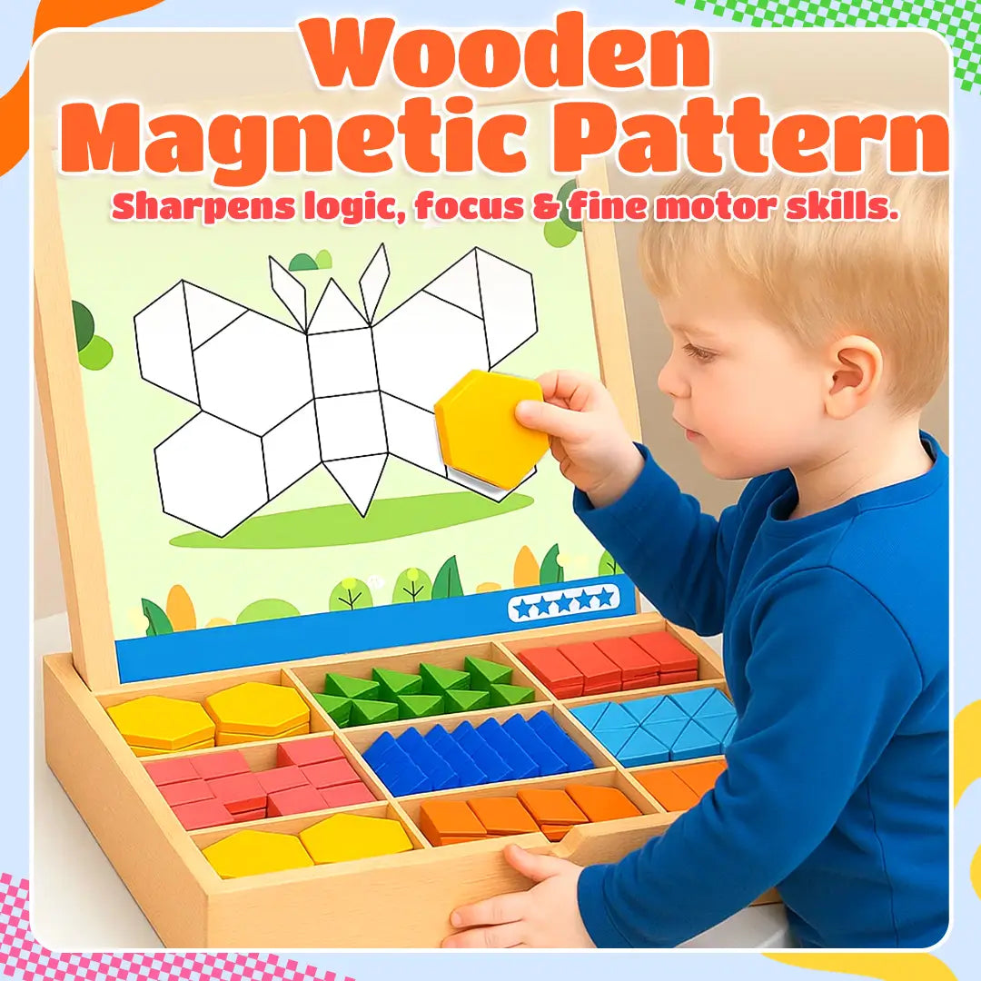 Montessori Magnetic "Quiet Focus" Puzzle – Calms High-Energy Kids, Builds Logic, and Frees Parents' Hands 🧩