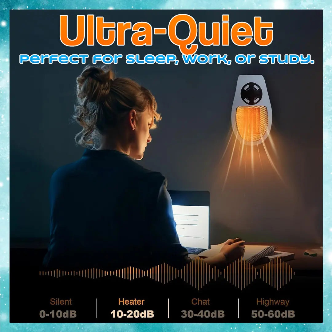 🔥450W Plug-in Electric Heater with Adjustable Thermostat🌡️Heating Your Home🏠