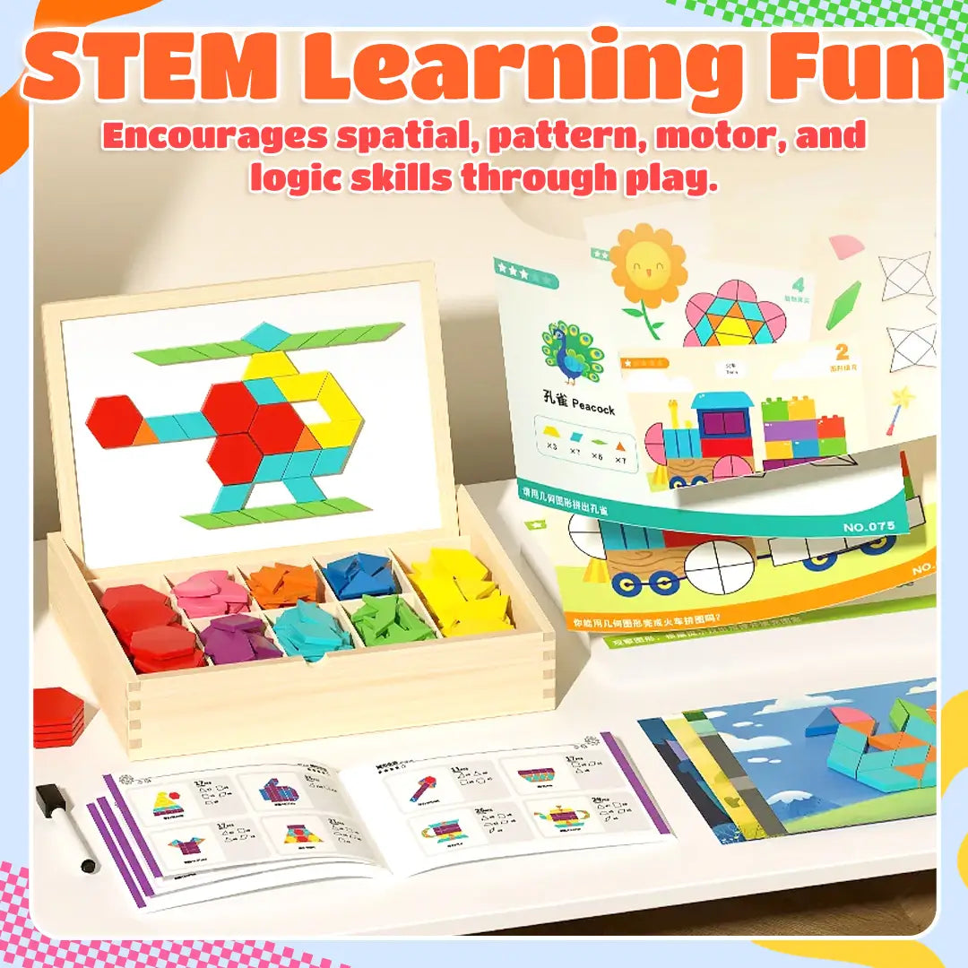 Montessori Magnetic "Quiet Focus" Puzzle – Calms High-Energy Kids, Builds Logic, and Frees Parents' Hands 🧩