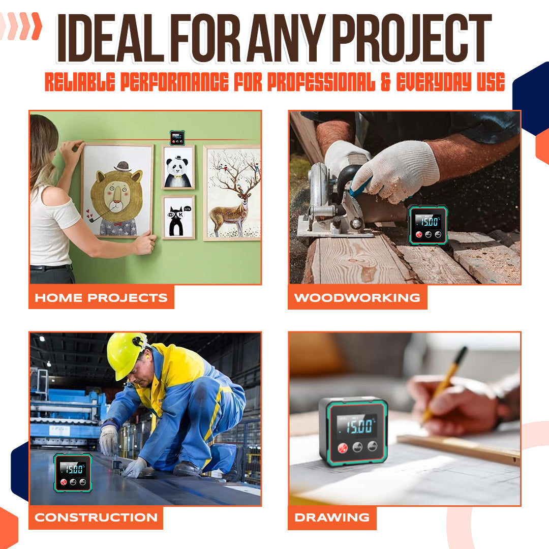 🎁🎁2025 Hot Sale 50% OFF💥Magnetic Digital Angle Finder with Electronic Laser