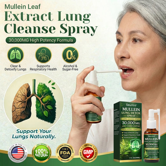 ODEIUN® Advanced Botanical Mullein Lung Detox Spray - Deeply Cleanses Toxins with Pure Plant Power