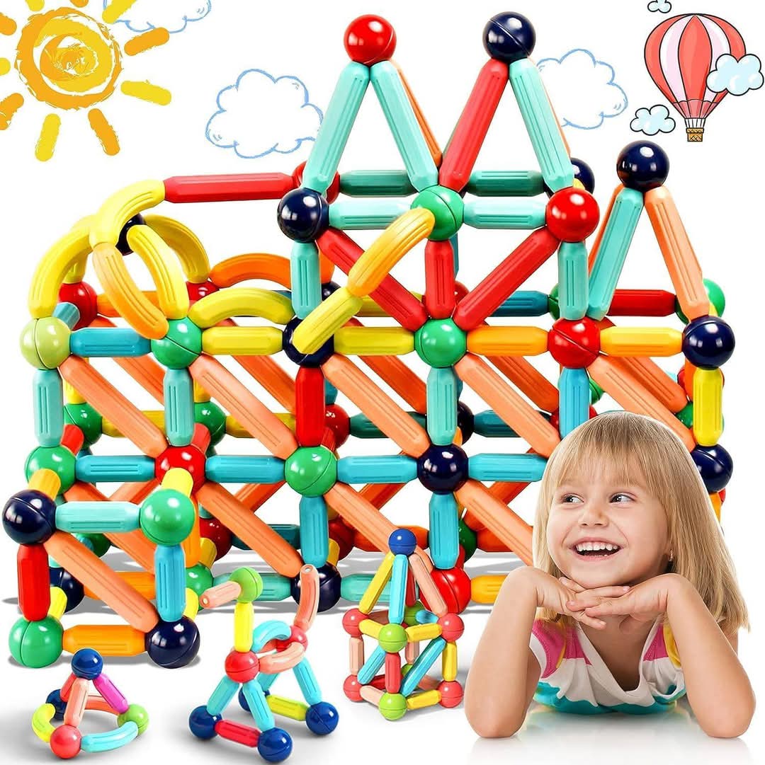 ODEIUN™ 42-Piece 3D Magnetic Puzzle Set - Safe ABS STEM Learning & Creative Building Blocks