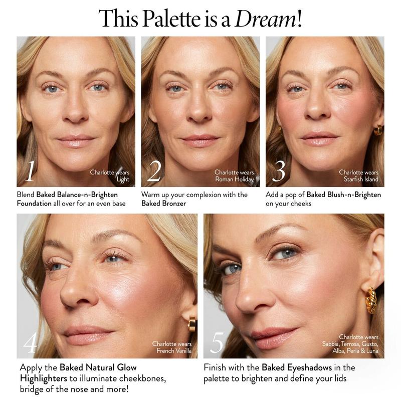 🌈 Baked Starter Kit – Tuscan Dreams ✨ Multicolor Eyeshadow Palettee | Create Endless Radiant Looks with Ease 💖