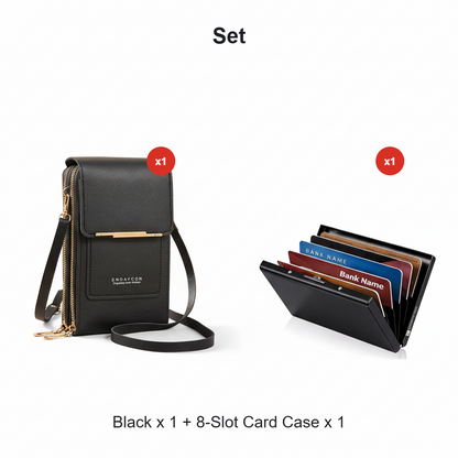 ODEIUN™ | Secure Anti-Theft Crossbody with Smart Touch-Screen Window