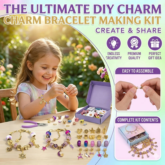 The Ultimate DIY Charm Bracelet Making Kit with Gift Bag